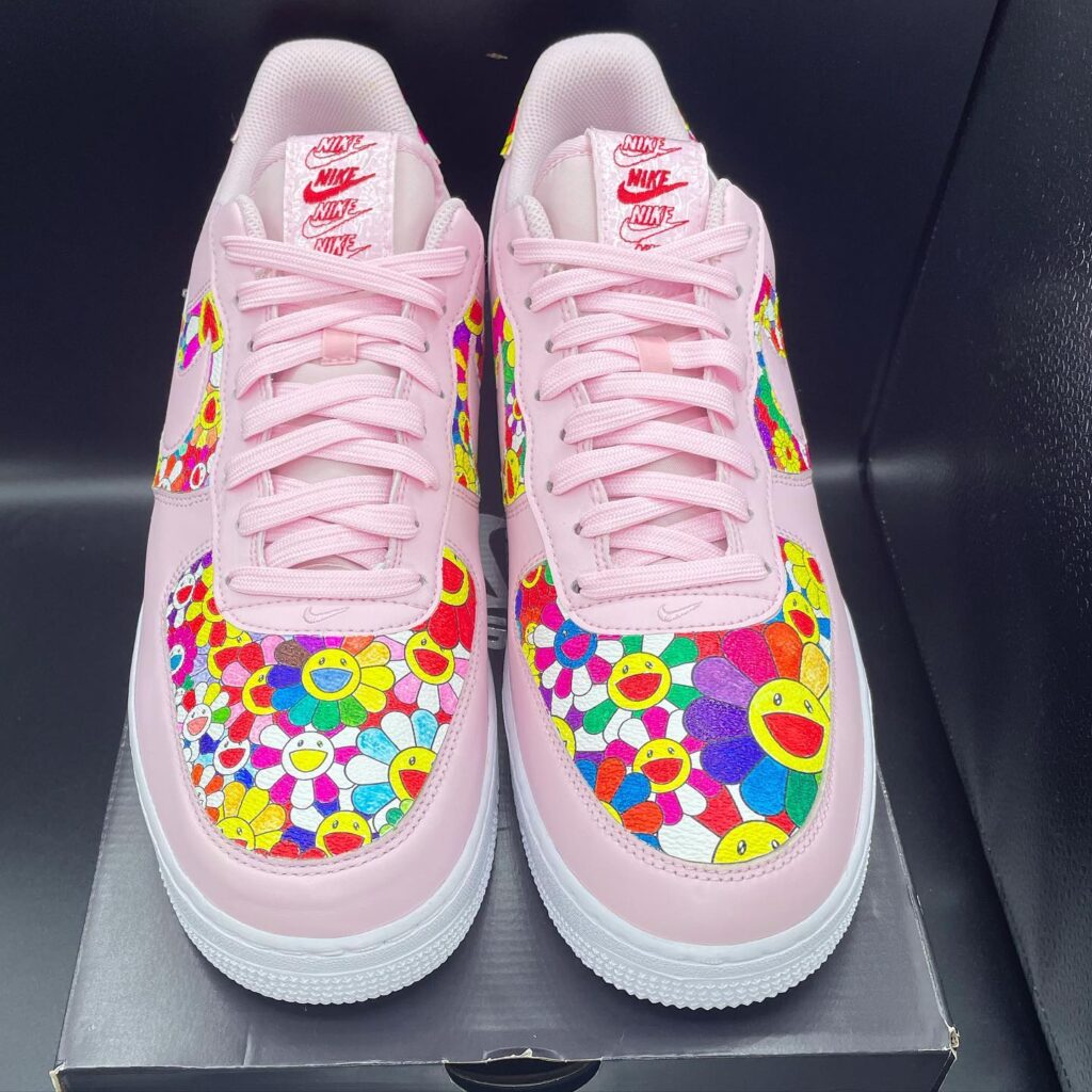 Pink Murakami Air Force 1 Custom Daniel Customs