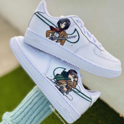 Attack on Titan - Eren x Mikasa Air Force 1 Custom