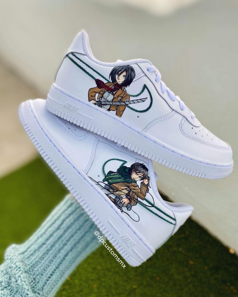 Attack on Titan - Eren x Mikasa Air Force 1 Custom