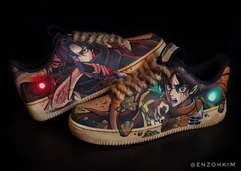 Attack on Titan - Levi x Eren Air Force 1 Custom