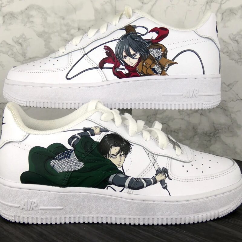 Attack on Titan - Levi x Mikasa Air Force 1 Custom