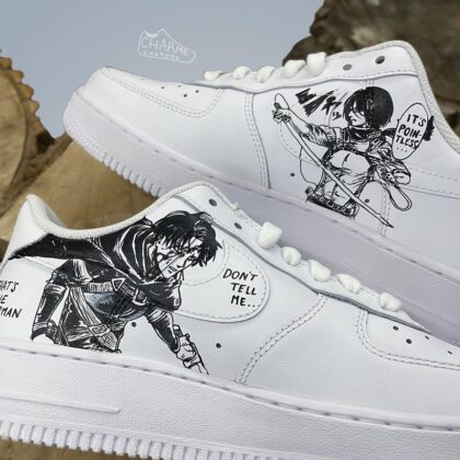 Attack on Titan - Levi x Mikasa Air Force 1 Custom