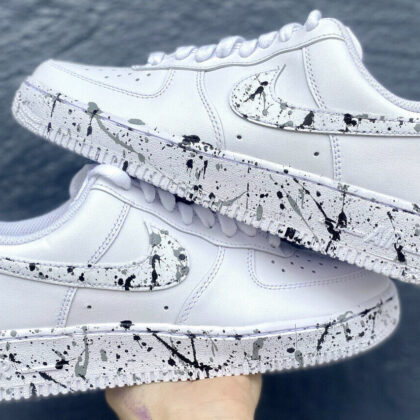 Black and Gray Air Force 1 Custom