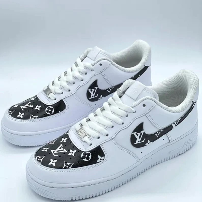 Black Luxury Air Force 1 Custom - Daniel Customs