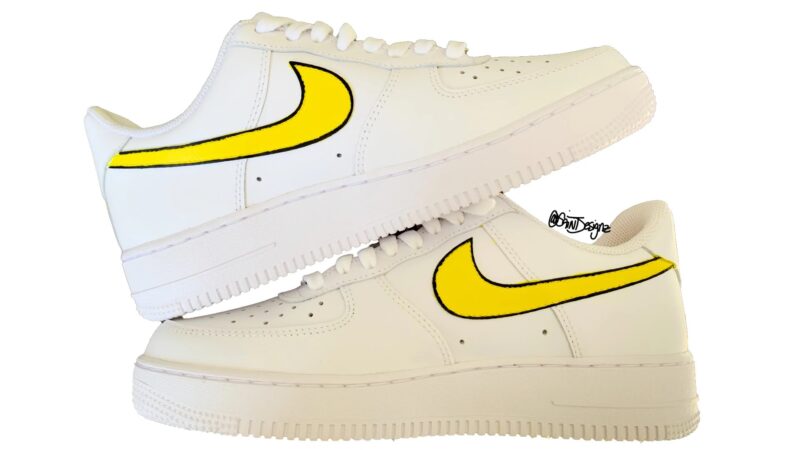 Black and Yellow Air Force 1 Custom