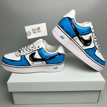 Blue Art Colors Air Force 1 Custom - Daniel Customs