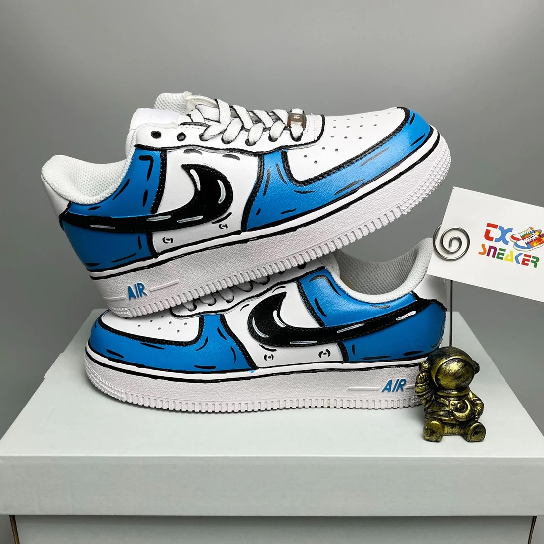 Blue Art Colors Air Force 1 Custom - Daniel Customs