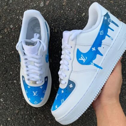 Blue Drip Luxury Air Force 1 Custom