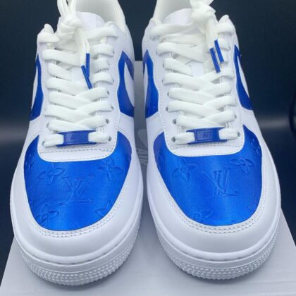 Blue Embossed LV Air Force 1 Custom