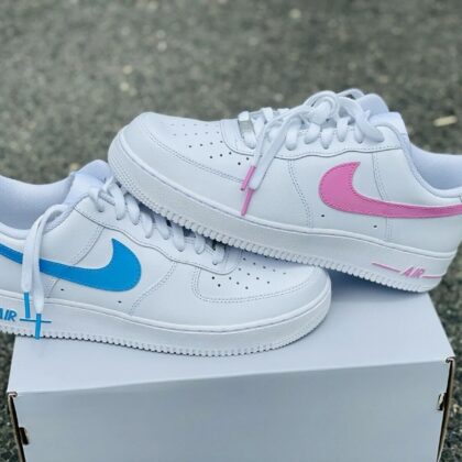 Blue & Pink Air Force 1 Custom