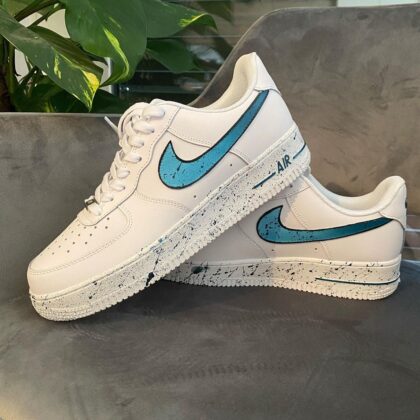 Blue Splash Air Force 1 Custom