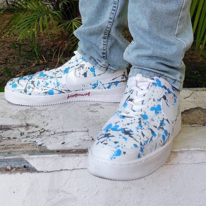 Blue Splash Air Force 1 Custom