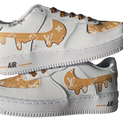 Brown LV Air Force 1 Custom