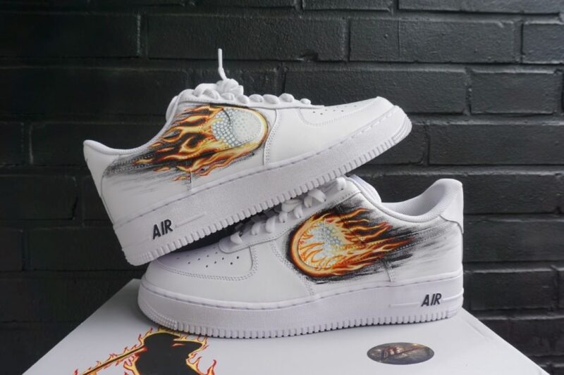 Burning Golfball Air Force 1 Custom