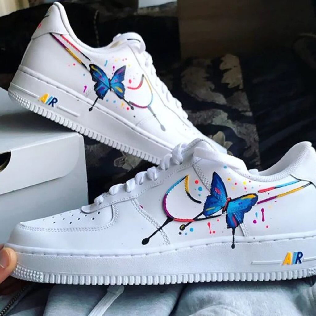 drippy nike air force 1 butterfly