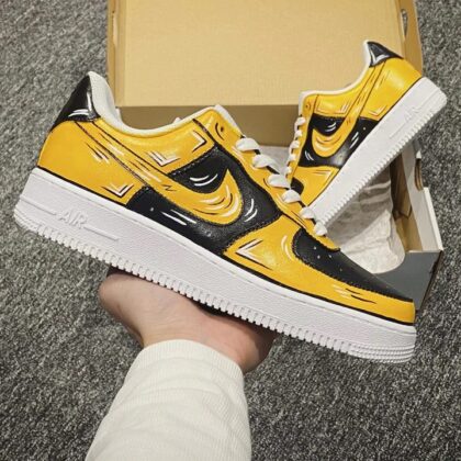 Cartoon Black and Yellow Air Force 1 Custom