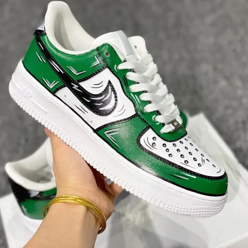 Cartoon Green Air Force 1 Custom