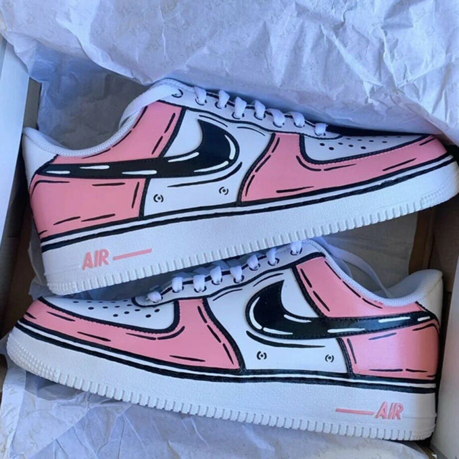 mens black and pink air force 1