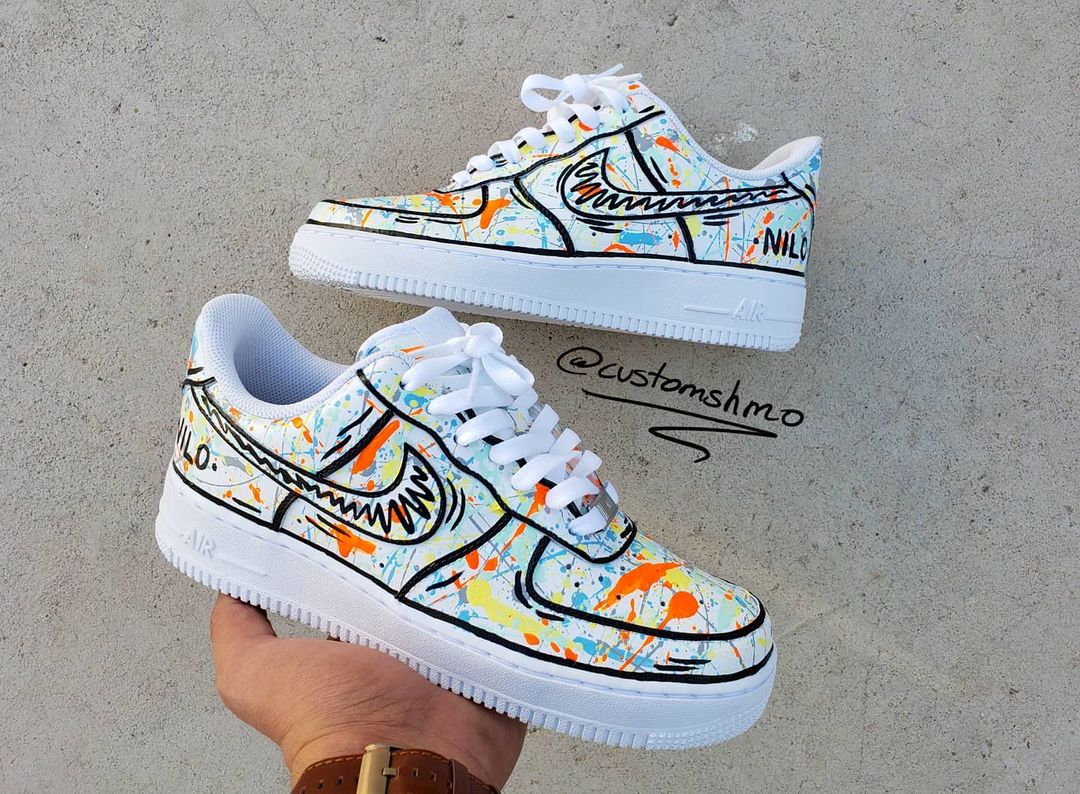 Cartoon Splatter Air Force 1 Custom - Daniel Customs