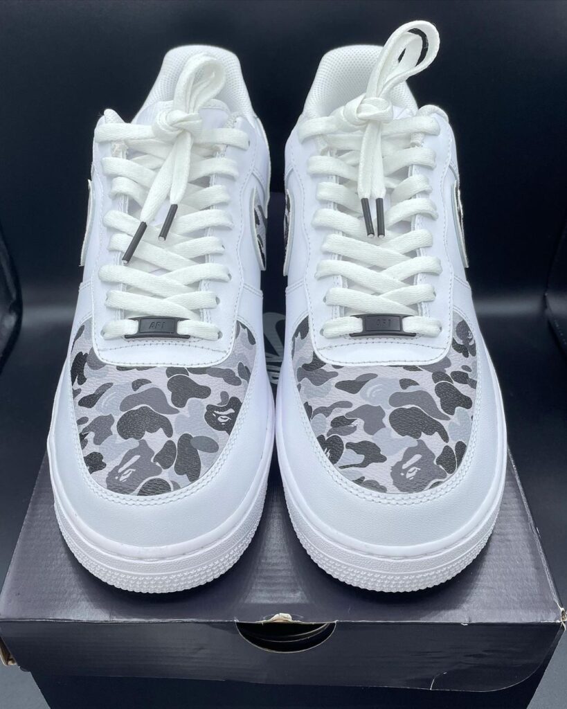 bape air force 1 black