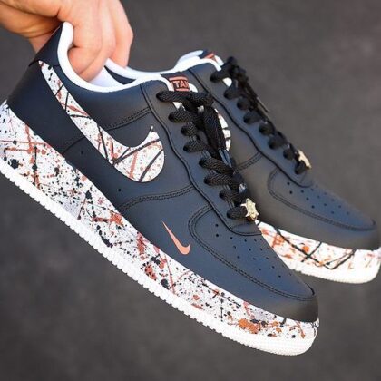 Copper Charcoal Splatter Air Force 1 Custom