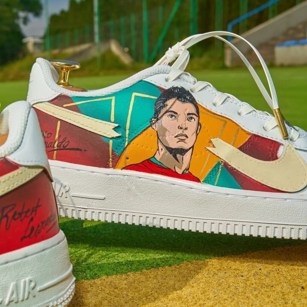 cristiano ronaldo air force 1 gold