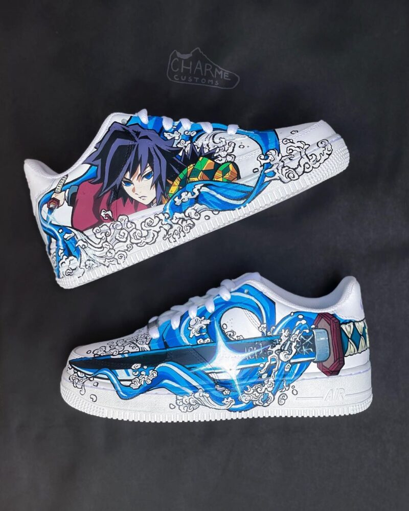 Demon Slayer Kimetsu no Yaiba - Giyu Air Force 1 Custom