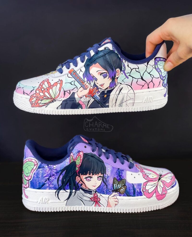 Demon Slayer Kimetsu no Yaiba - Kanao x Shinobu Air Force 1 Custom