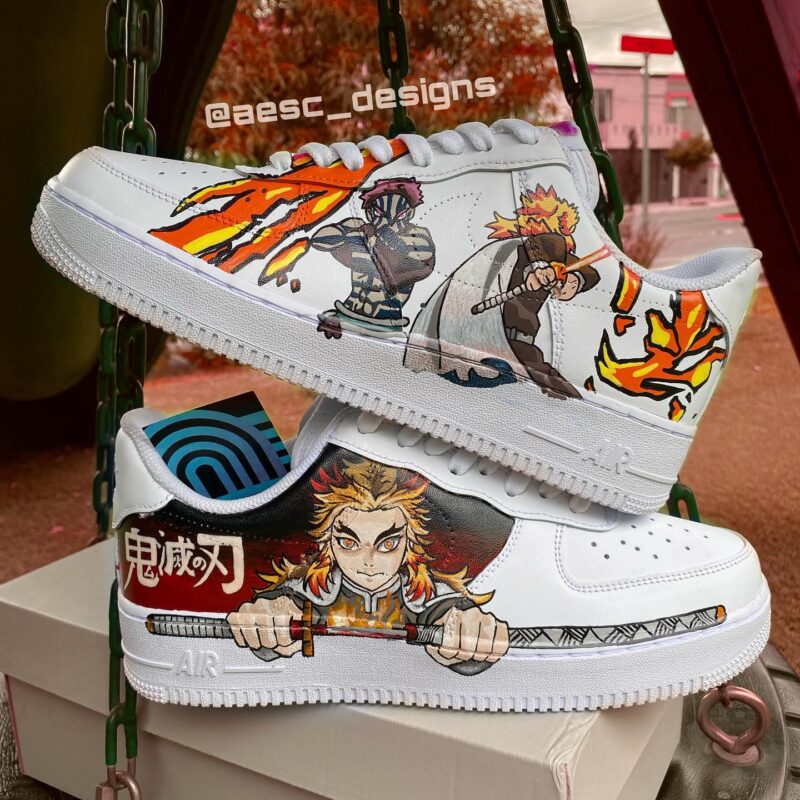 Demon Slayer Kimetsu no Yaiba - Rengoku Kyoujurou Air Force 1 Custom