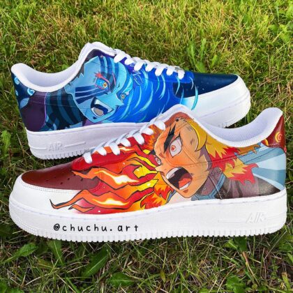 Demon Slayer Kimetsu no Yaiba - Rengoku x Akaza Air Force 1 Custom