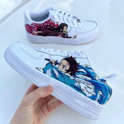 Demon Slayer Kimetsu no Yaiba - Tanjiro x Nezuko Air Force 1 Custom