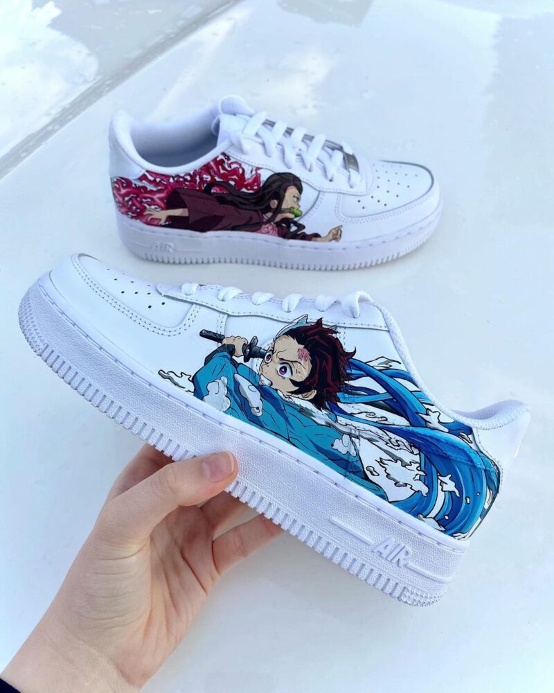 Demon Slayer Kimetsu no Yaiba - Tanjiro x Nezuko Air Force 1 Custom