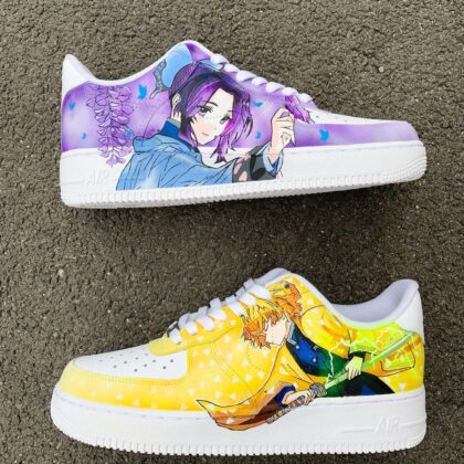 Demon Slayer Kimetsu no Yaiba - Zenitsu x Shinobu Air Force 1 Custom