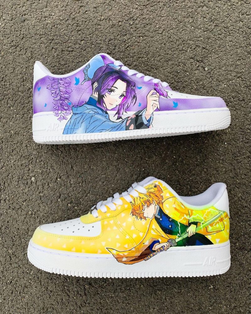 Demon Slayer Kimetsu no Yaiba - Zenitsu x Shinobu Air Force 1 Custom