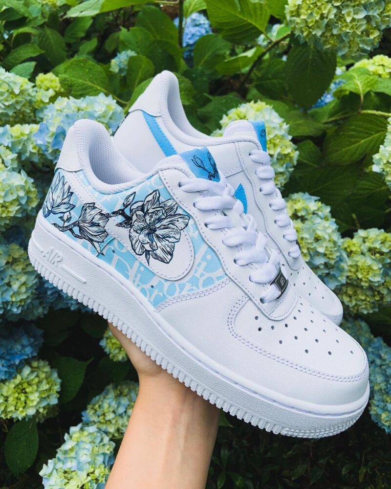 Dior Blue Magnolia Air Force 1 Custom