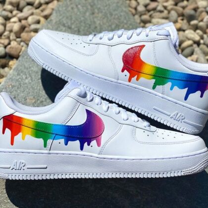 Rainbow Drip Air Force 1 Custom