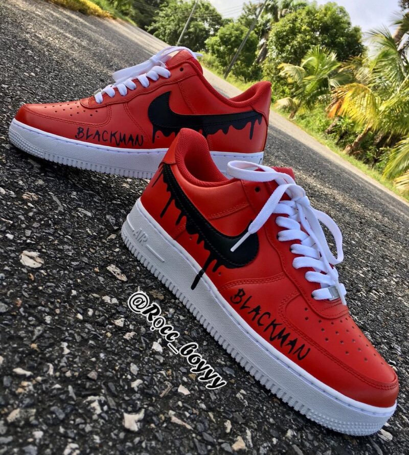 Drip Red Air Force 1 Custom