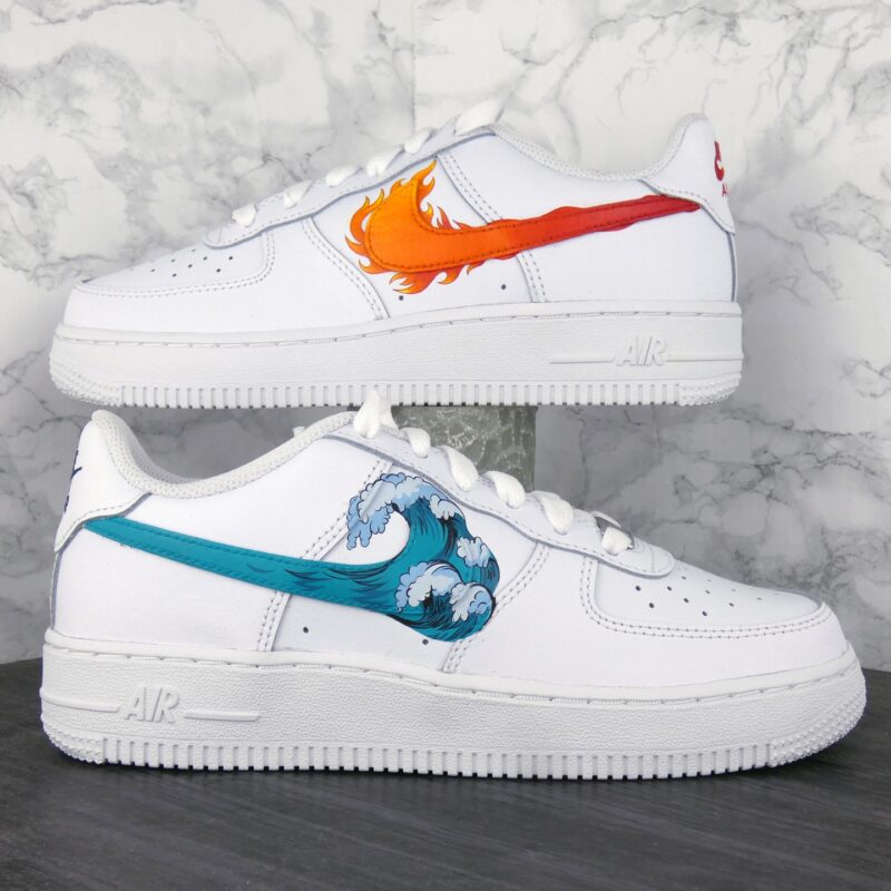 Fire and Water Air Force 1 Custom