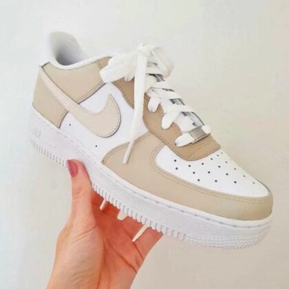 Gold White Air Force 1 Custom