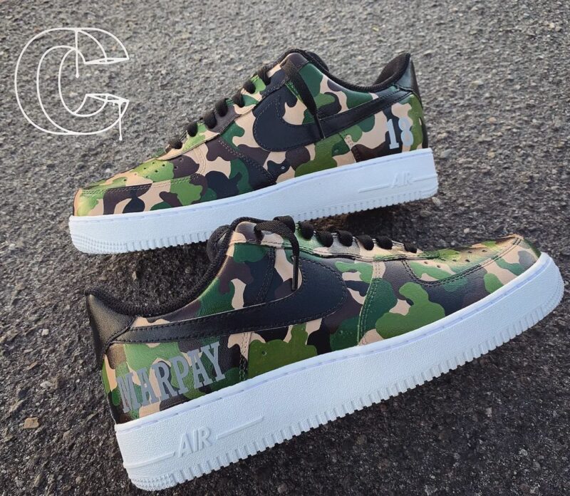 Green Camo Air Force 1 Custom