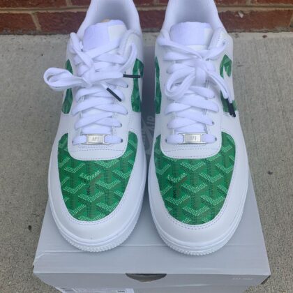 Green Goyard Air Force 1 Custom