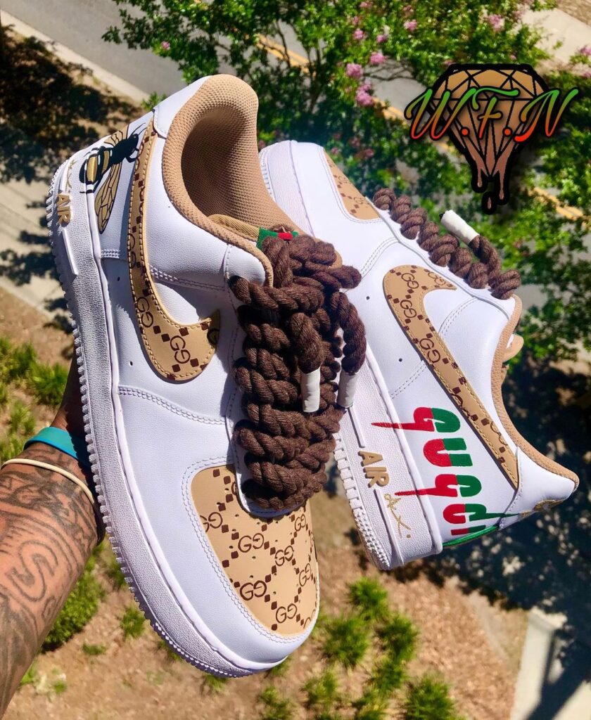 custom gucci air force 1s