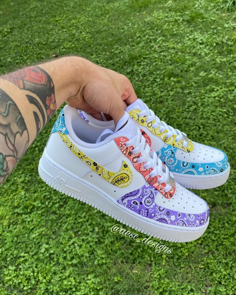 Hand Painted Bandana Air Force 1 Custom - Image 2