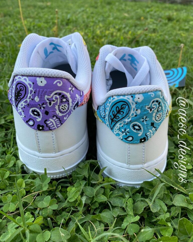 Hand Painted Bandana Air Force 1 Custom Daniel Customs