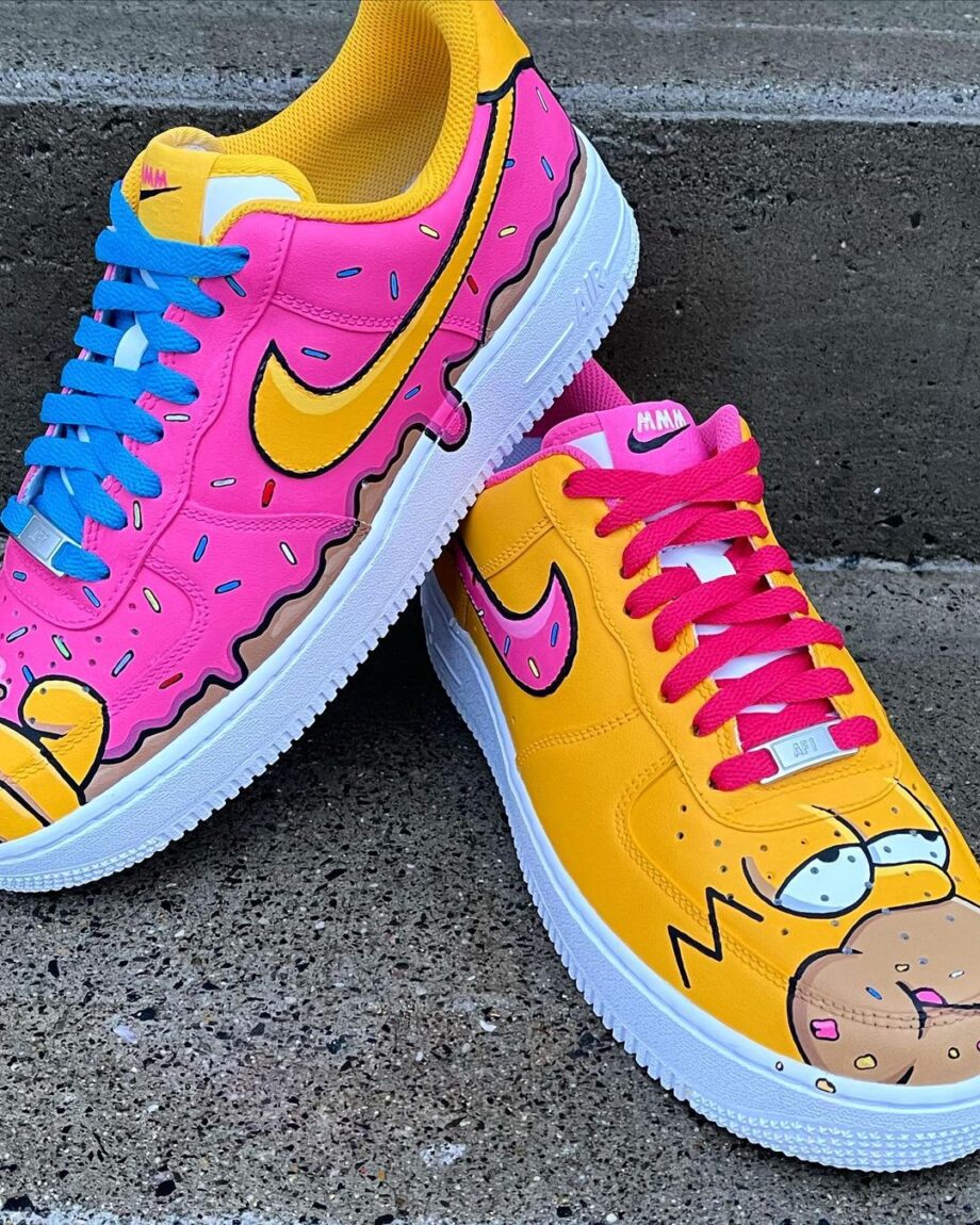 custom air force 1 homer simpson