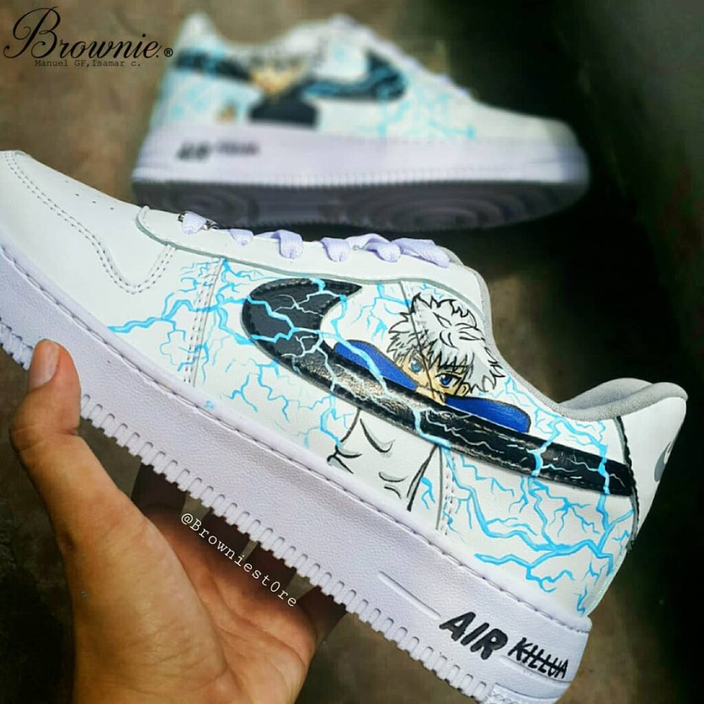 Hunter x Hunter Killua Air Force 1 Custom Daniel Customs