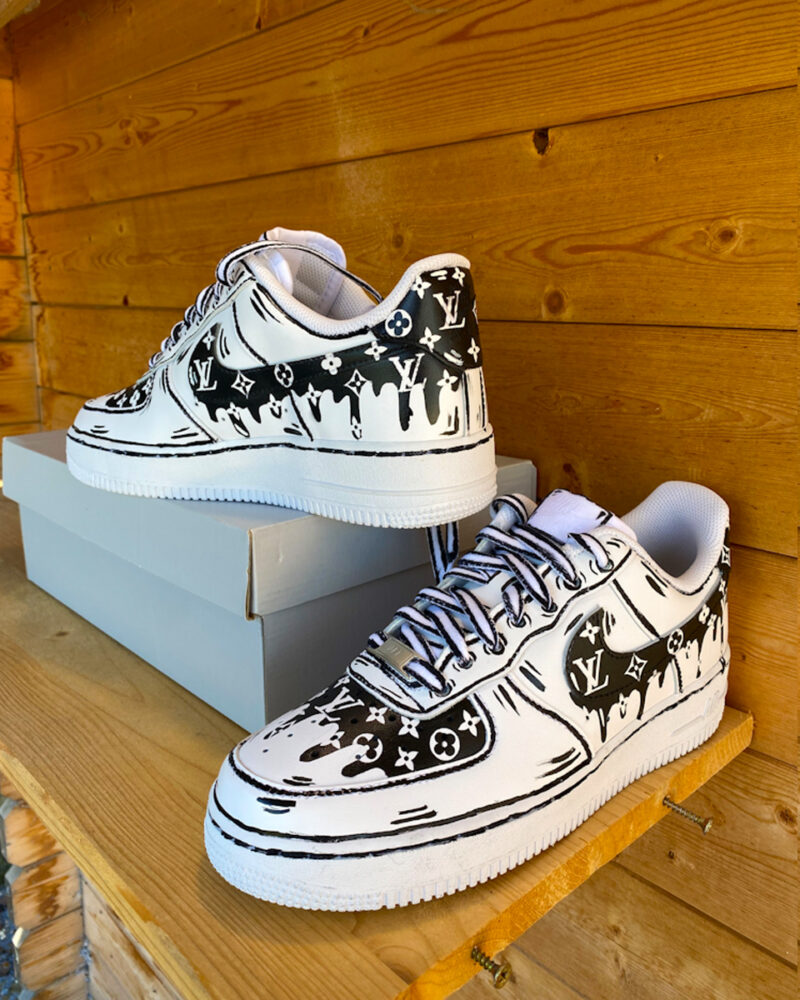 LV Cartoon Air Force 1 Custom - Image 4