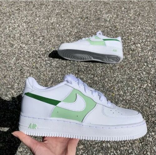 Light Dark Green Air Force 1 Custom - Daniel Customs