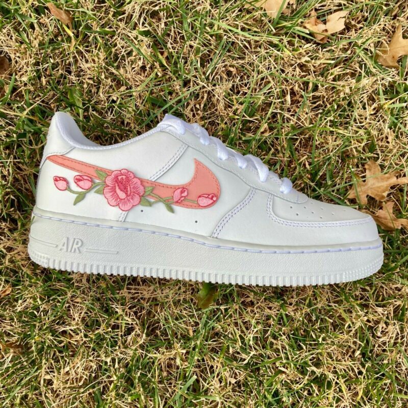 Light Petal Pink Rose Air Force 1 Custom - Image 4