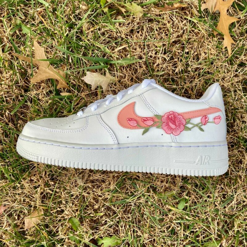 Light Petal Pink Rose Air Force 1 Custom - Image 3